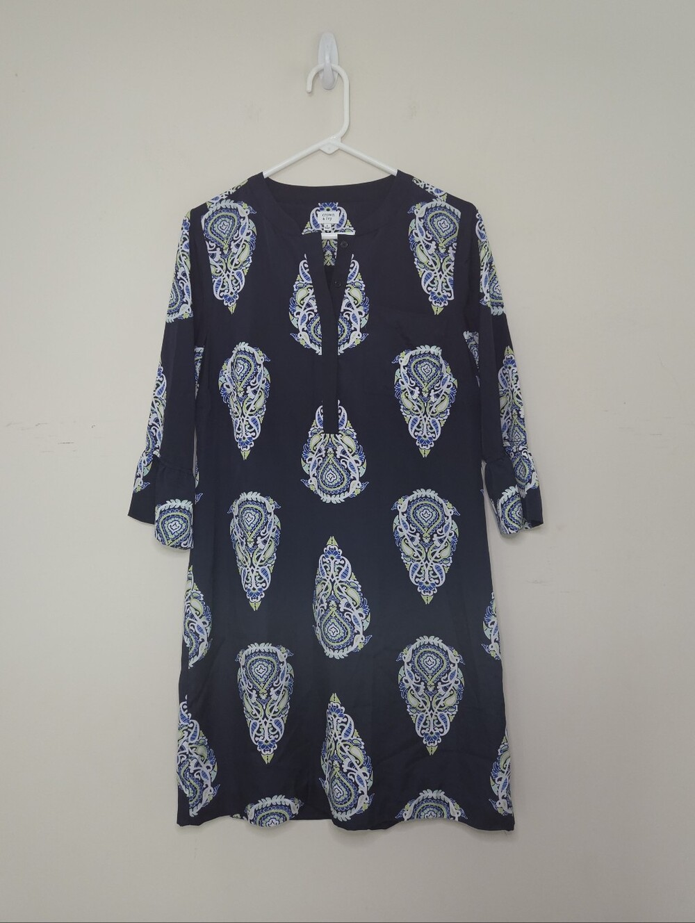 Crown & Ivy Womens Bell Sleeve Shift Dress Sz 8